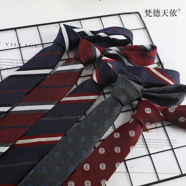 Szare czerwone krawaty w paski Gravatas Skinny 6CM - męskie krawaty na formalne okazje - tanie ubrania i akcesoria