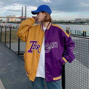 Męska i damska hip-hopowa kurtka baseballowa Varsity sportowa koszykówka dres Oversize w stylu Casual Fashion