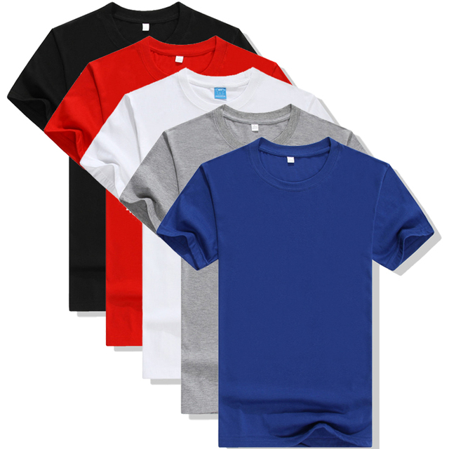Koszulki męskie 2019 proste linie, jednolity kolor, krótki rękaw, Plus rozmiar - tanie ubrania i akcesoria