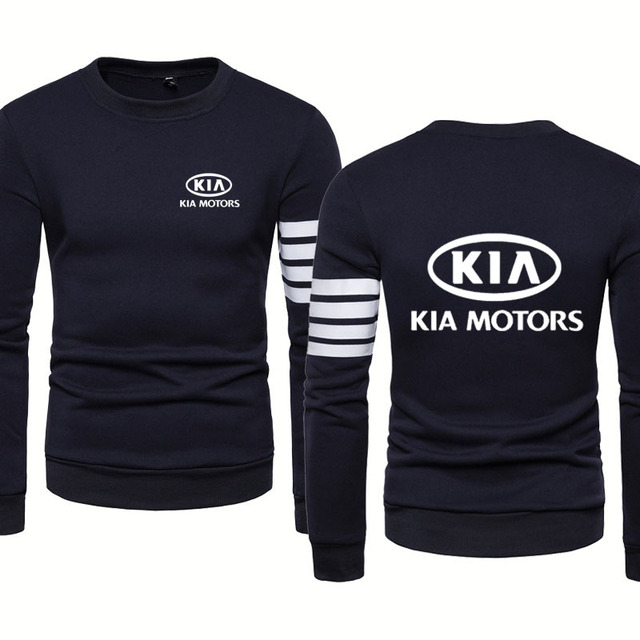 Męska bluza z kapturem KIA Logo - jesienne wzory, wysoka jakość, bawełna - tanie ubrania i akcesoria