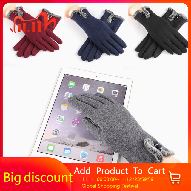 Bezpalcowe, modnE, jesienne i zimowe damskie rękawiczki aksamitne kaszmirowe z koronką - ciepłe i z możliwością obsługi ekranu dotykowego - tanie ubrania i akcesoria