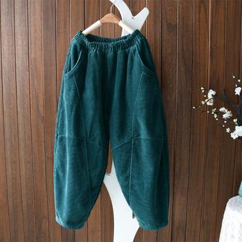 Kobiety Spodnie Capri na wiosnę/jesień 2021 - Patchwork, luźne, bawełniane sztruksy Harem Pants W605