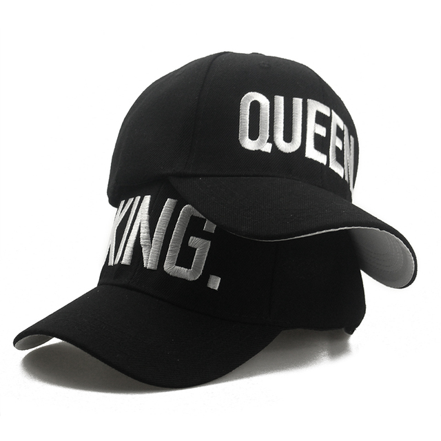 Czapka baseballowa Snapback King Queen unisex biało-czarna Hip Hop Sport - tanie ubrania i akcesoria