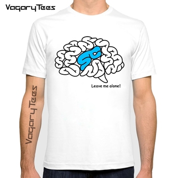 Męska koszulka z zabawnym wzorem mózgu Vagarytees Geek Tee
