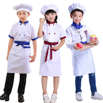 Dziecięcy fartuch kucharski z kapturem - odzież sportowa dla małych kucharzy w przedszkolu