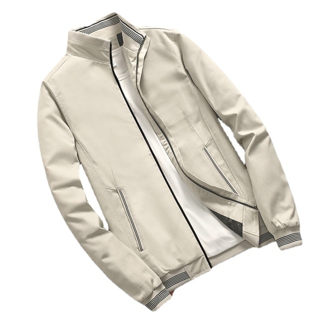 Męska cienka kurtka Bomber Streetwear - modny płaszcz bejsbolówka zamek kołnierz - tanie ubrania i akcesoria