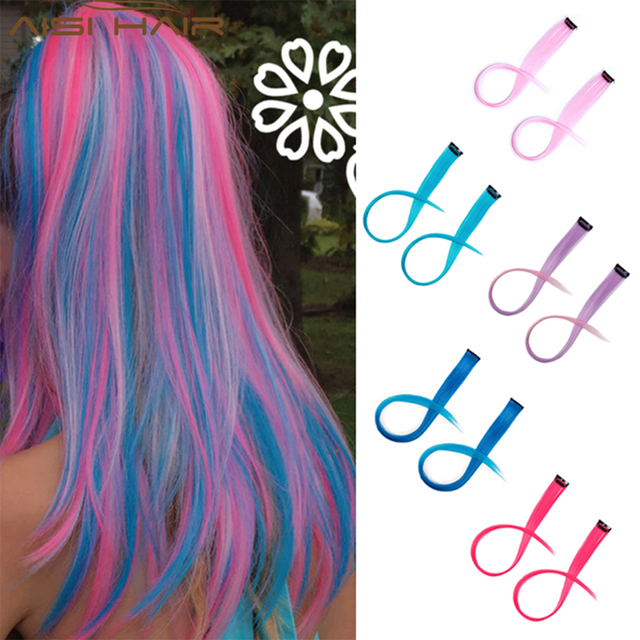 Peruka Syntetyczna Clip-In Aisi Hair, Włosy Jednoczęściowe, Proste, 20 cali, 39 Kolorów dla Kobiet,  Wysoka Temperatura Faber - tanie ubrania i akcesoria