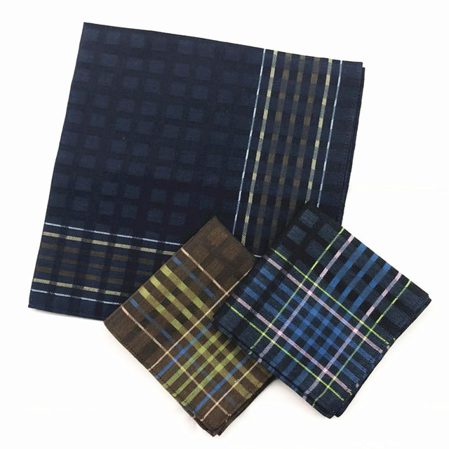 Męskie chusteczki bawełniane, 3 sztuki, wysokiej jakości, idealne na pot, dla starszych, klasyczny styl - tanie ubrania i akcesoria