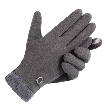 Rękawiczki męskie zimowe, dotykowe, pluszowe, ochrona przed zimnem