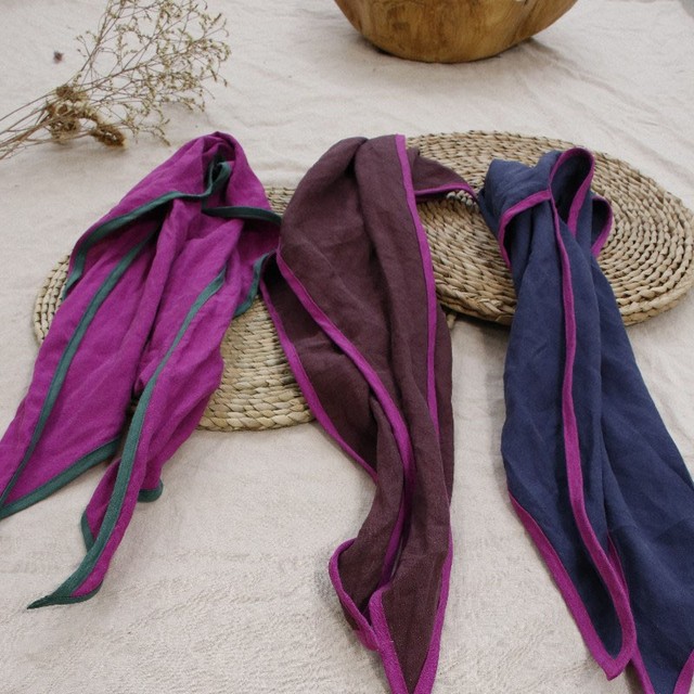 Nowy szalik damska jesień 2020 Johnature w stylu Retro- patchwork, bawełniana pościel 3 kolor- wygoda w chińskim stylu - tanie ubrania i akcesoria