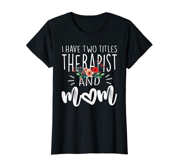 Terapeuta i Mama - Damska Koszulka w kwiatowy wzór