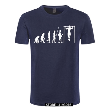 Koszulka męska Calisthenics T-Shirt Evolution z krótkim rękawem, wykonana z 100% bawełny, grafika plażowa