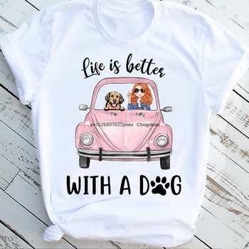 Koszulka męska Życie z psem - pies uroczy miłośników T-shirt