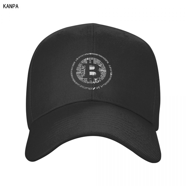 Męska czapka baseballowa Bitcoin z regulacją, idealna na letnie dni - tanie ubrania i akcesoria