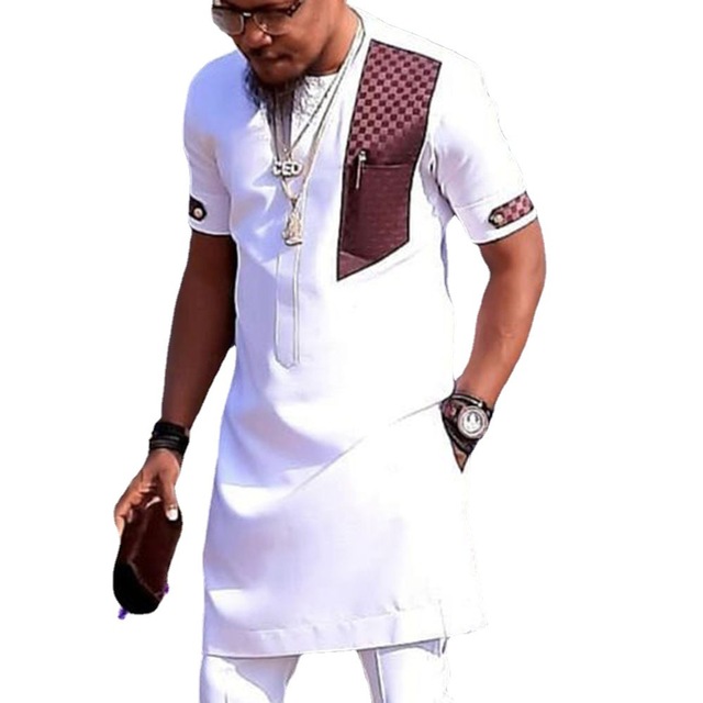 Męska koszulka Dashiki z Afryki - modny ubiór hip hop 2021 - tanie ubrania i akcesoria