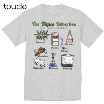 Koszulka męska z krótkim rękawem O Neck z motywem chwastów 420 dla stonerów
