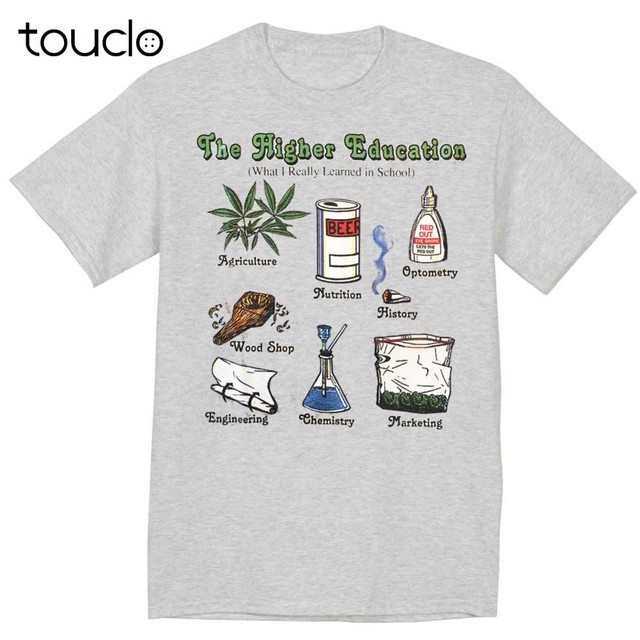 Koszulka męska z krótkim rękawem O Neck z motywem chwastów 420 dla stonerów - tanie ubrania i akcesoria
