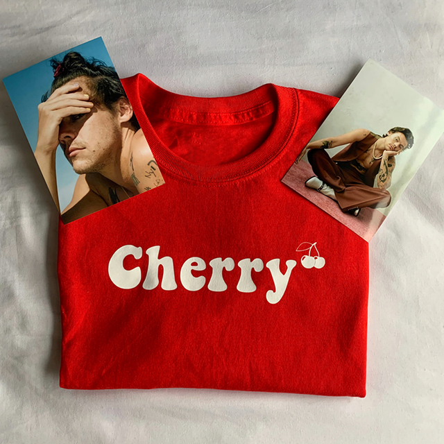 Koszulka damska HS - styl H 'cherry', inspirowana Grunge, dla miłośników muzyki - tanie ubrania i akcesoria