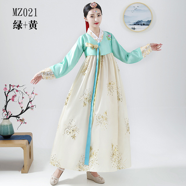 Koreański tradycyjny pałacowy kostium ludowy - 13 kolorów, cekinowa spódnica typu Swing - tanie ubrania i akcesoria
