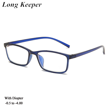 Klasyczne okulary korekcyjne do krótkowzroczności -0.5 do -4 stopni, unisex, vintage style, ochrona przed niebieskim światłem