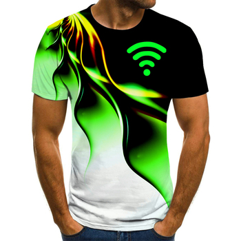 Koszulka 3D WiFi z motywem horroru, krótki rękaw, moda unisex