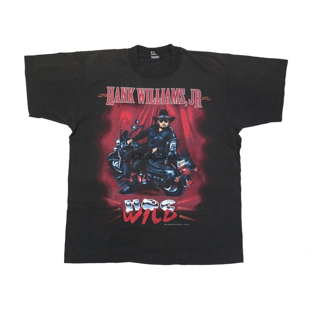 HANK WILLIAMS JR. Koszulka koncertowa Rocznik 90-tych Hog Wild Tour 1995 - tanie ubrania i akcesoria