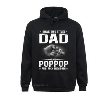 Najnowsza damska bluza z kapturem i długim rękawem - model Tata i Poppop - śmieszna bluza z okazji Dnia Ojca, casualowa odzież sportowa