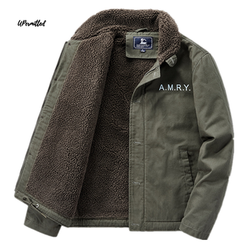 Nowa jesienno-zimowa męska kurtka wojskowa Vintage Plus rozmiar Streetwear