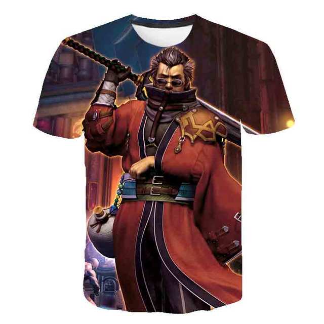 Męskie koszulki z nadrukiem postaci z Anime Final Fantasy - stylowe i przewiewne letnie t-shirty oversize - tanie ubrania i akcesoria
