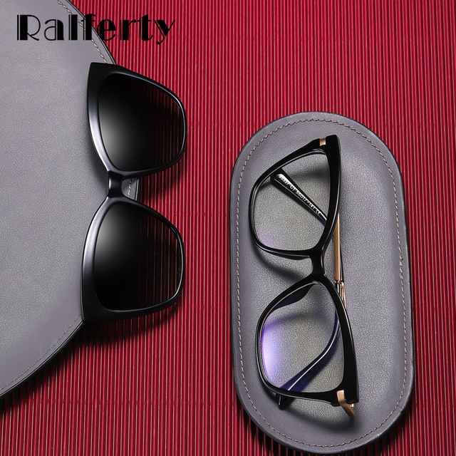 Wysokiej jakości okulary przeciwsłoneczne Ralferty - 2 w 1, klipsy magnetyczne, niebieskie światło komputerowe, gogle przeciwodblaskowe dla kobiet o 0 dioptrii - outdoor - tanie ubrania i akcesoria