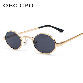 Okulary przeciwsłoneczne metalowe OEC CPO, męskie i damskie, mała ramka, styl vintage, okrągłe              