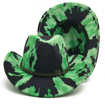 Zielony kapelusz kowbojski Panama fedora, rewelacyjny wybór na lato 2021 dla kobiet, idealny do hip-hopu i stylu retro