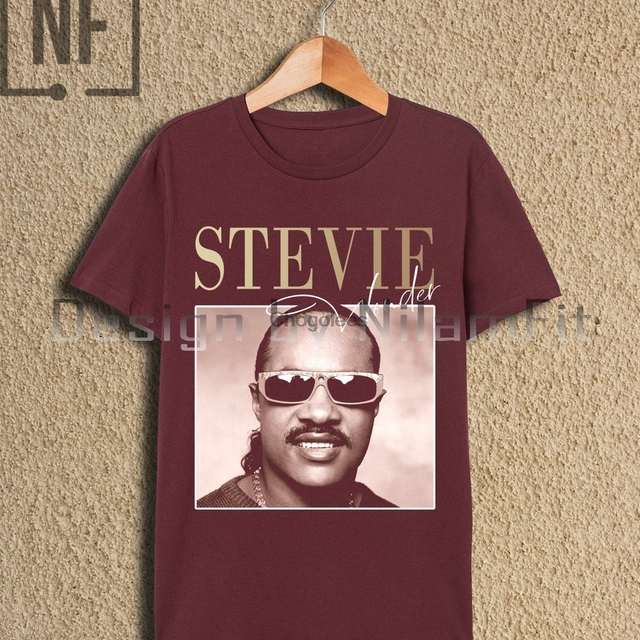 Koszulka męska z lat 90. Stevie Wonder - vintage, casual, rozmiar unisex, RO 37 - tanie ubrania i akcesoria