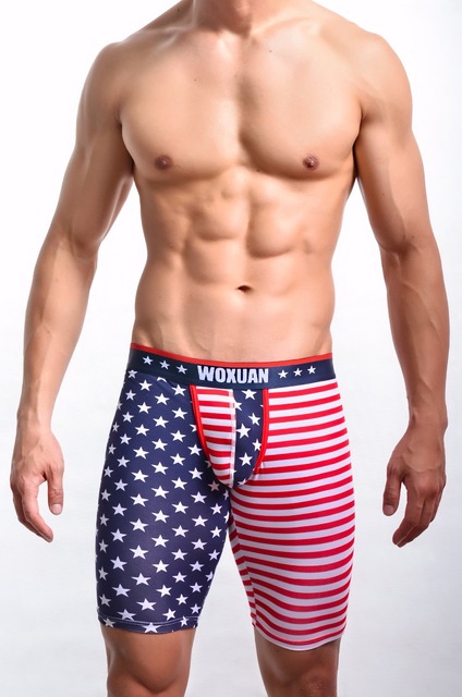 Męskie legginsy na deskę z flagą USA, idealne na lato - tanie ubrania i akcesoria