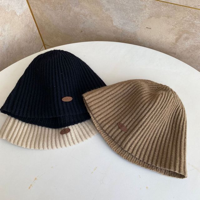 Damska czapka zimowa jednokolorowa z dzianiny, oddychająca, utrzymująca ciepło, o kształcie kopuły - tanie ubrania i akcesoria