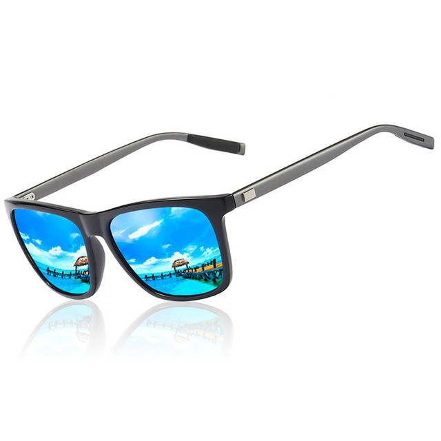 Okulary przeciwsłoneczne męskie aluminiowe z powłoką soczewek polaryzacyjnych marki ZXWLYXGX - tanie ubrania i akcesoria