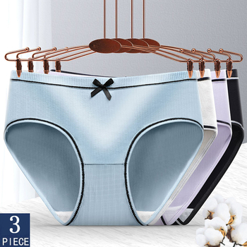 Majtki damskie culotte menstruelle absorpcyjne, 3 sztuki w zestawie, bawełniane, seksowne, bielizna Plus rozmiar M L XL XXL