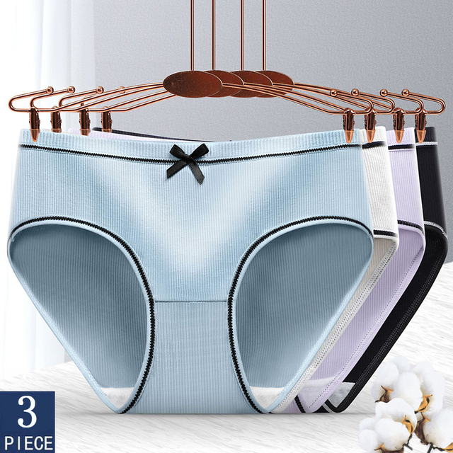 Majtki damskie culotte menstruelle absorpcyjne, 3 sztuki w zestawie, bawełniane, seksowne, bielizna Plus rozmiar M L XL XXL - tanie ubrania i akcesoria