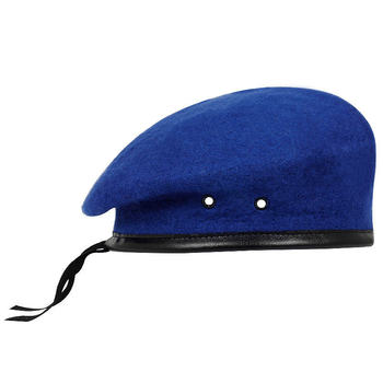 Męskie berety wojskowe z wełny - granatowy kapelusz odkryty oddychający, idealny do treningów żołnierzy