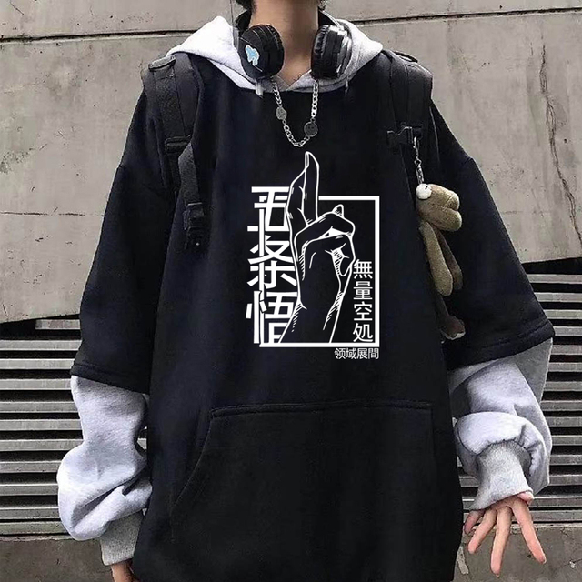 Bluza z kapturem Jujutsu Kaisen Gojo Satoru - oryginalne, seksowne anime, pulower top - tanie ubrania i akcesoria