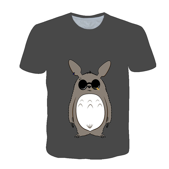 Nowe męskie koszulki z wzorem Totoro 2021 - letnie, modna i zabawna koszulka Anime dla nastolatków - 3D wydruki - tanie ubrania i akcesoria