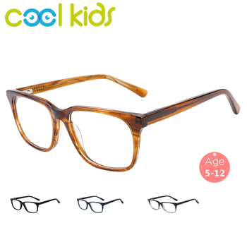 Fajne ramki dla dzieci - okulary anty-niebieskie prostokątne, octanowe, optyczne