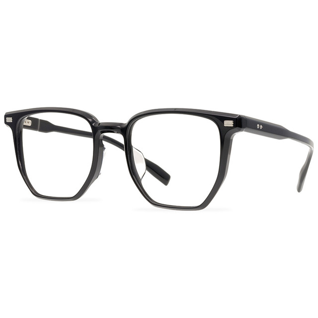 Modne, pełnoklatkowe okulary z dużymi przezroczystymi oprawkami, proste i wygodne, z możliwością wyposażenia w soczewki - tanie ubrania i akcesoria