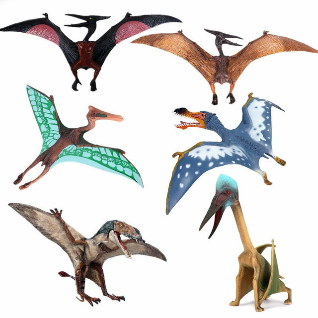 Figurka jurajskiego dinozaura Anhanguera pterodaktyla dla dzieci, 6 sztuk - tanie ubrania i akcesoria