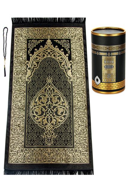 Modlitewny dywan Hajj i Umrah, lekki, błyszczący, z przędzy luksusowej jakości, w tureckim stylu, 117x67 cm - tanie ubrania i akcesoria