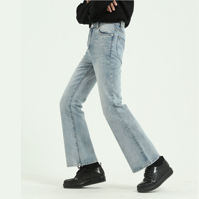 Męskie Rozkloszowane Spodnie Jeansowe Vintage w Stylu Hip Hop z Japonią i Koreą - tanie ubrania i akcesoria