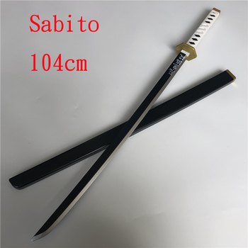 Kimetsu nie Yaiba - miecz broń Demon Slayer Sabito Cosplay 104cm - 1:1 Anime Ninja nóż - PU zabawka szary