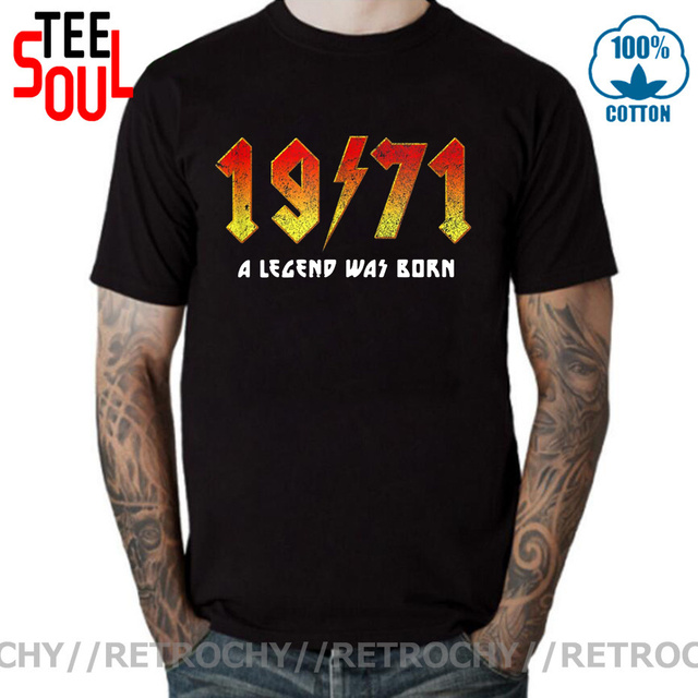 Retro Rock Koszulka 1971 dla mężczyzn - 50 urodziny - Duże rozmiary 4XL i 5XL - tanie ubrania i akcesoria