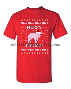 Koszulka męska z motywem świniek w kapeluszach - świąteczny prezent dla dorosłych z humorem
