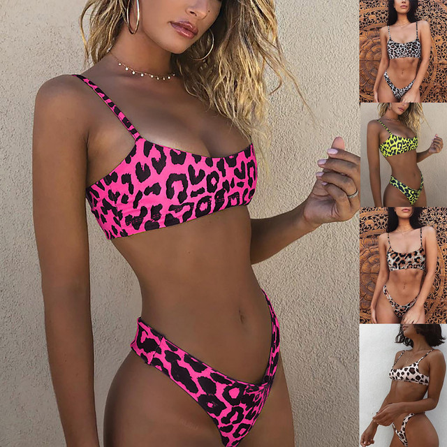 Seksowny Zestaw Bikini Damski Push-up 2021 - Pierścionek, Wyściełane Kostiumy Kąpielowe, Tanga Mujer - tanie ubrania i akcesoria